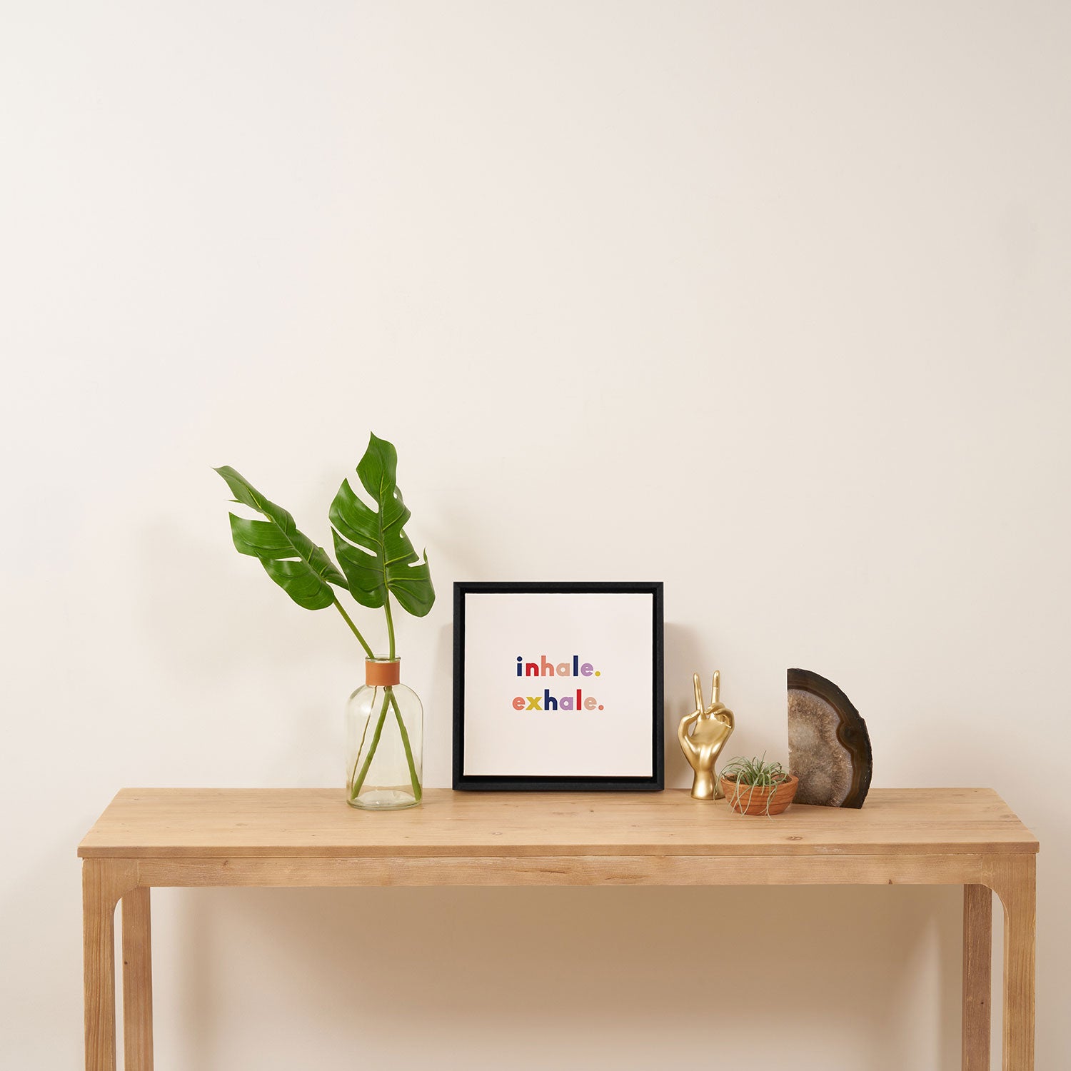 inhale exhale Framed Canvas Print Gallery Image 3