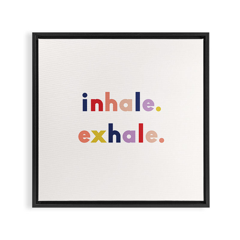 inhale exhale Framed Canvas Print Gallery Image 3