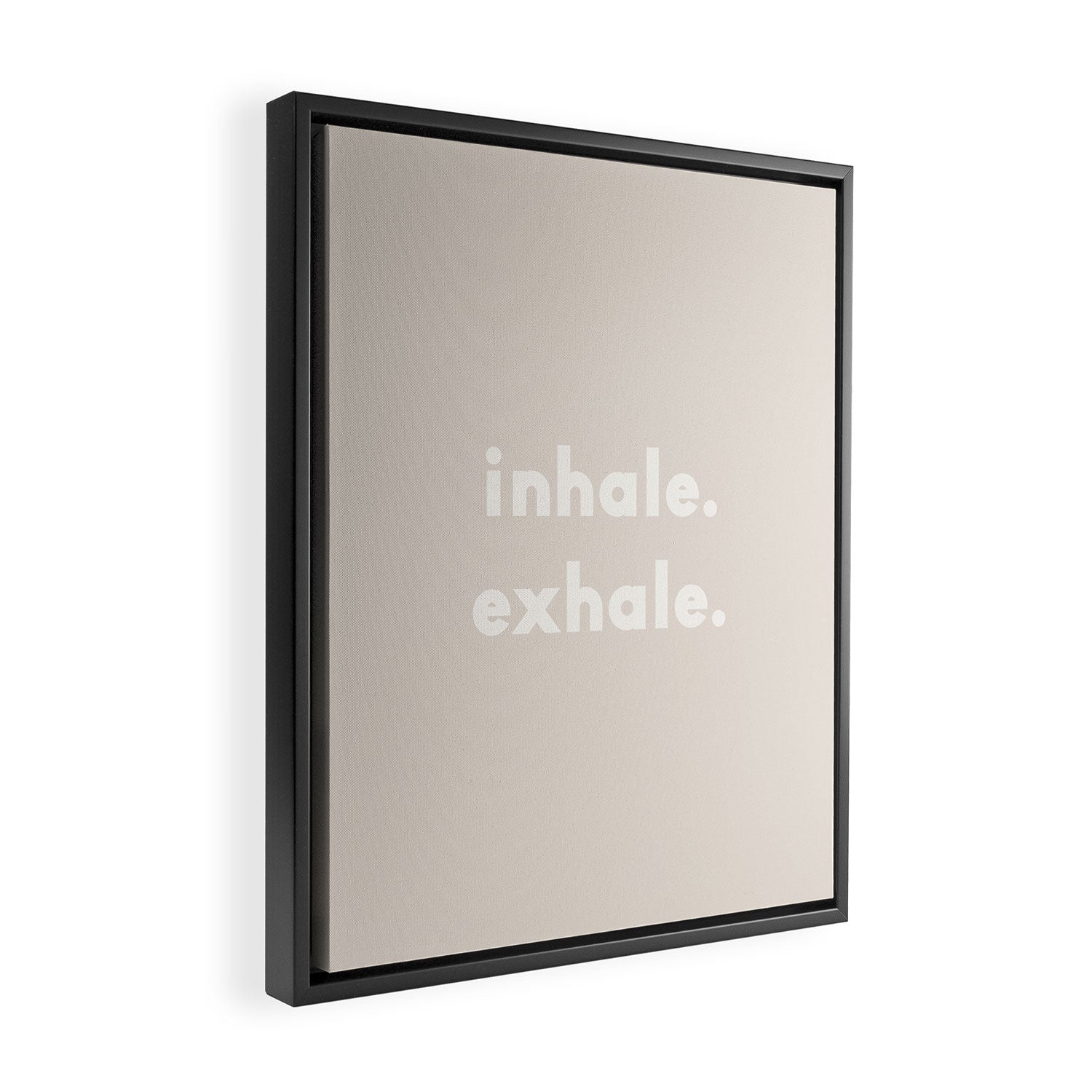 inhale exhale âÂ neutral Framed Canvas Print Gallery Image 2
