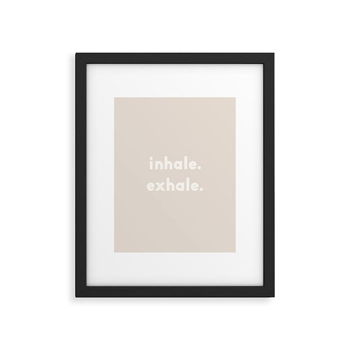 inhale exhale âÂ neutral Framed Art Print Gallery Image 1