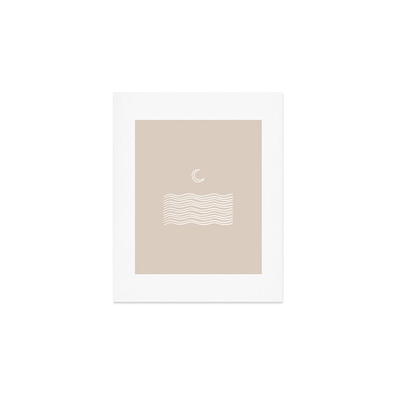 moon over water - neutral Art Print Gallery Image 1