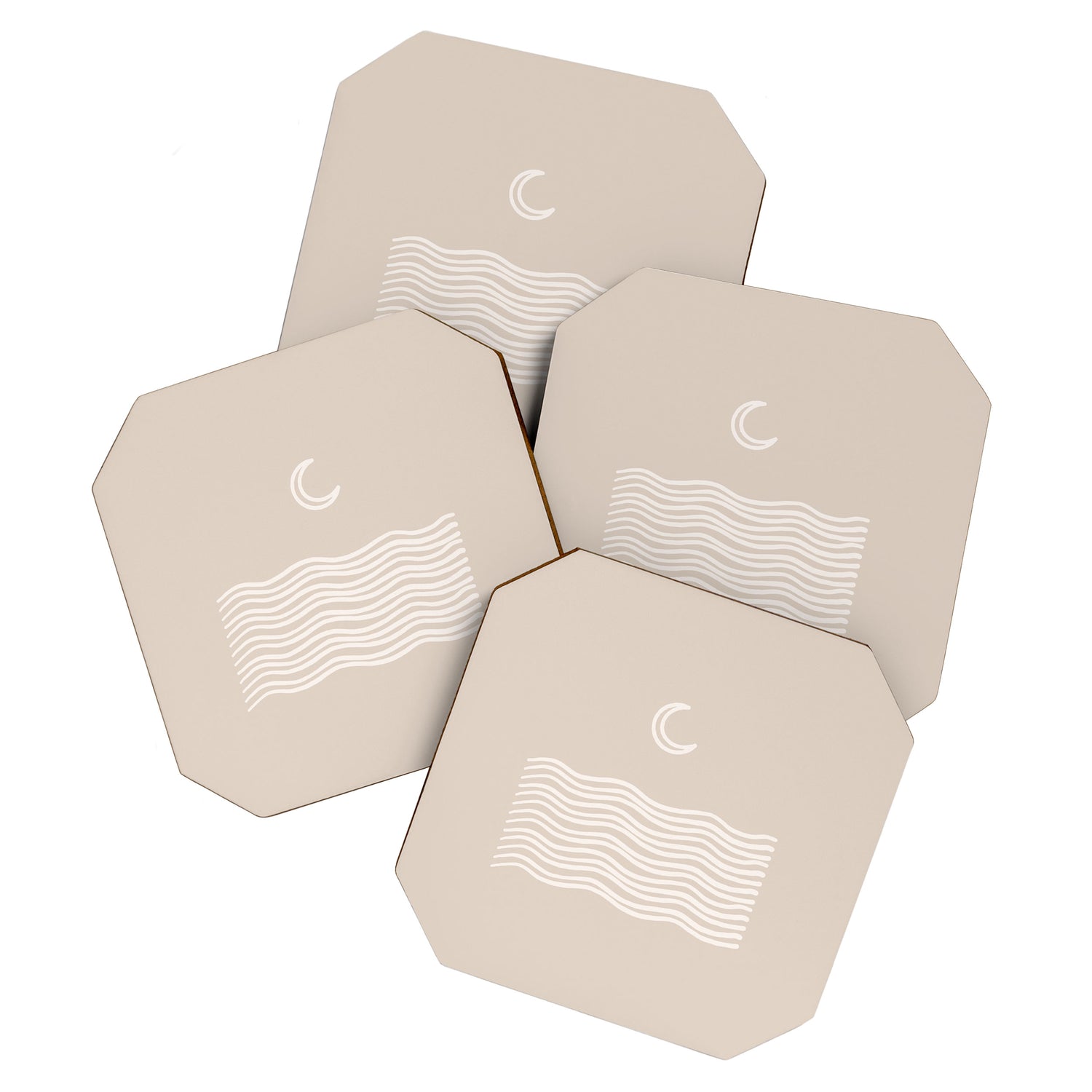 moon over water - neutral Coaster Gallery Image 1