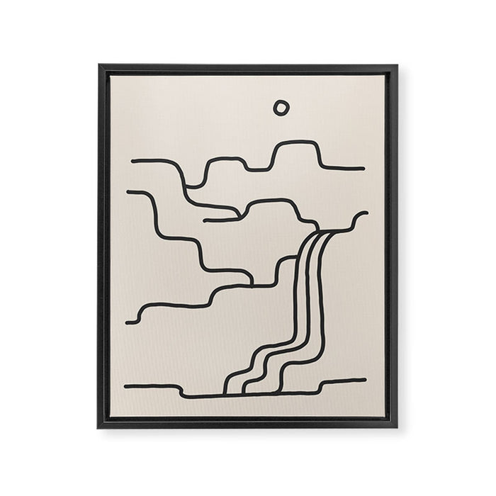 river somewhere Framed Canvas Print Gallery Image 1