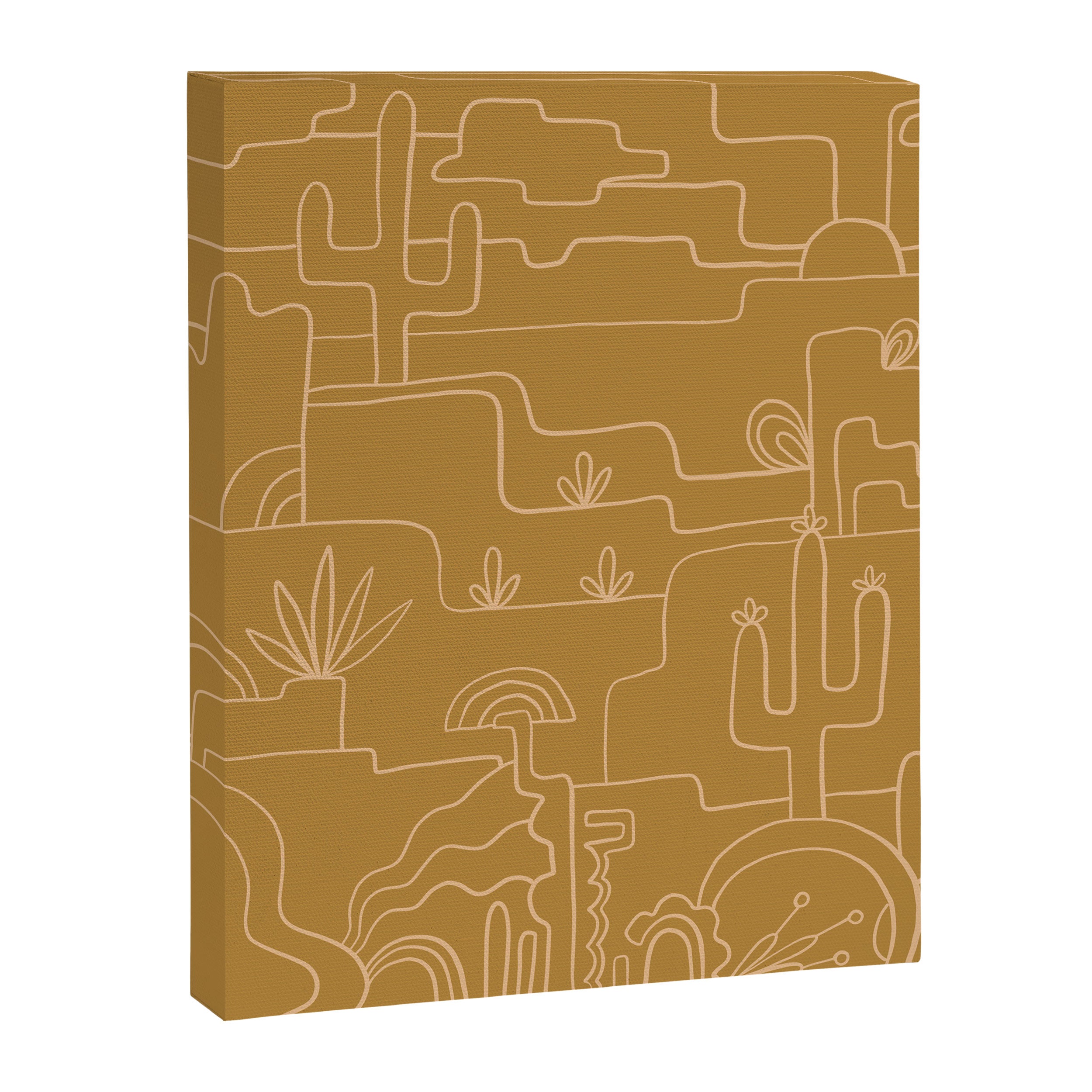 saguaro cactus line drawing Canvas Print Gallery Image 8
