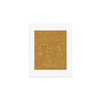 saguaro cactus line drawing Art Print Gallery Image 1
