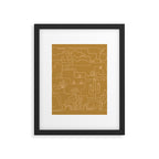 saguaro cactus line drawing Framed Art Print Gallery Image 6
