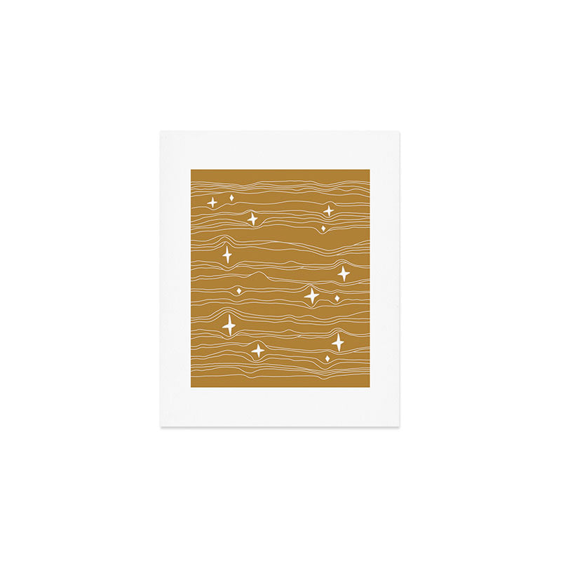 star fabric gold Art Print Gallery Image 1