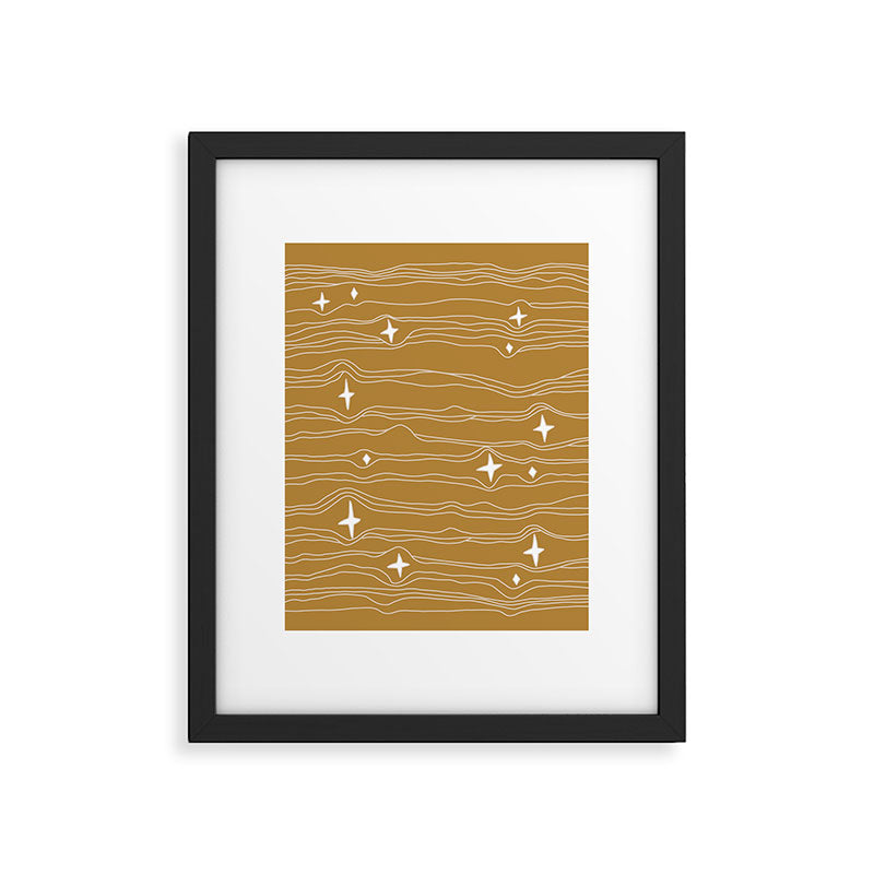 star fabric gold Framed Art Print Gallery Image 5