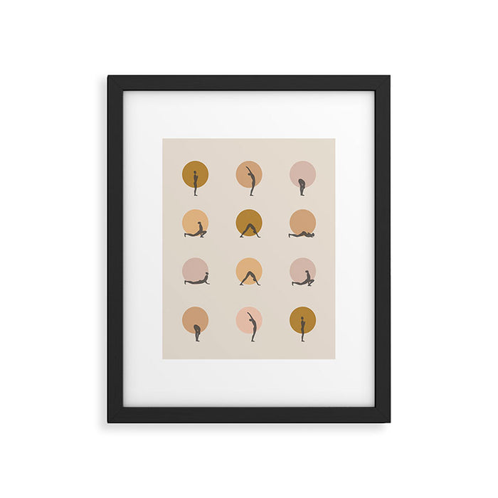 sun salutation I âÂ golden Framed Art Print Gallery Image 1