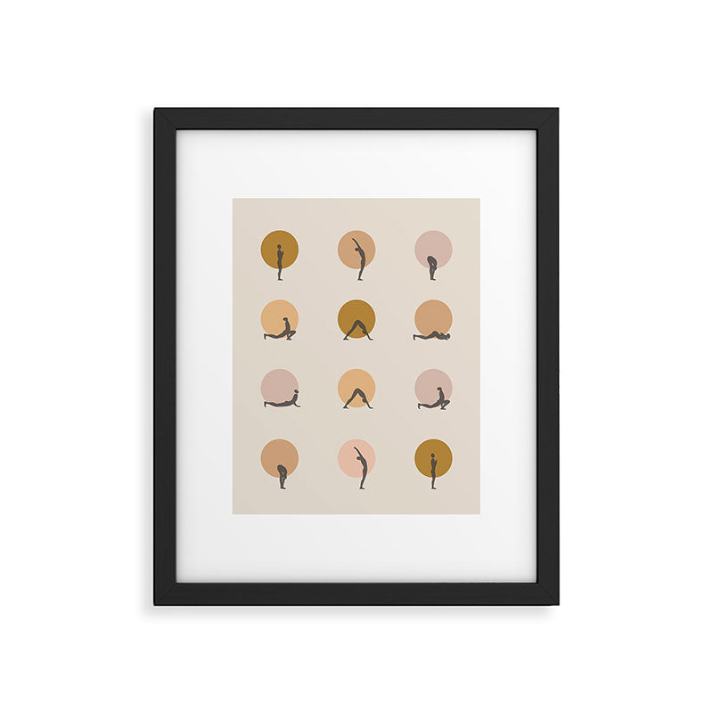 sun salutation I âÂ golden Framed Art Print Gallery Image 5