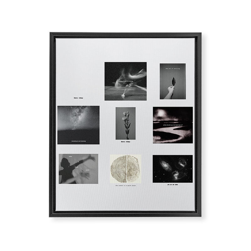thinking about ways to stay human Framed Canvas Print Gallery Image 6