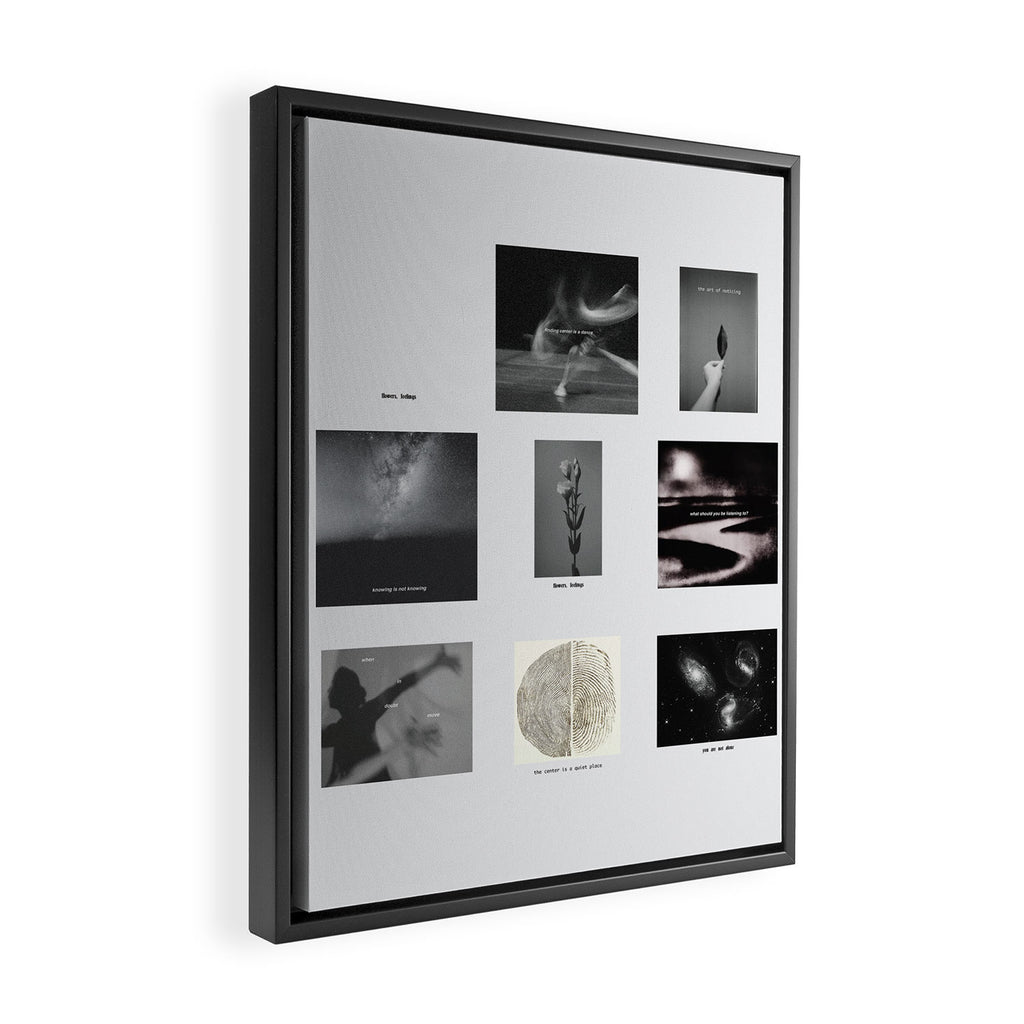 thinking about ways to stay human Framed Canvas Print Gallery Image 2
