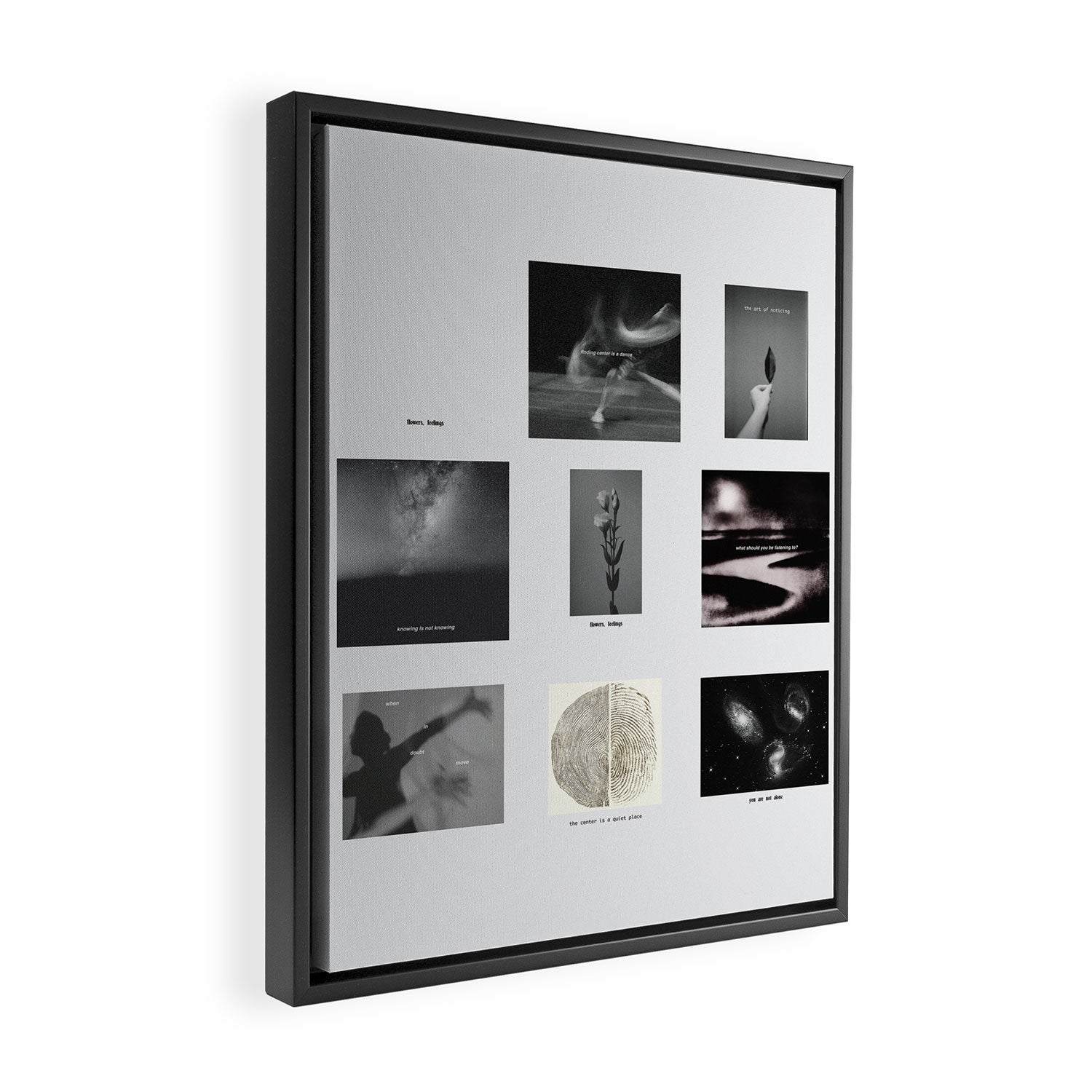 thinking about ways to stay human Framed Canvas Print Gallery Image 2