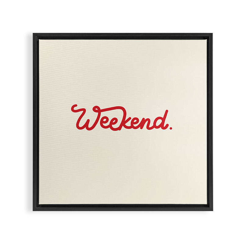 weekend in red Framed Canvas Print Gallery Image 3