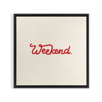 weekend in red Framed Canvas Print Gallery Image 3