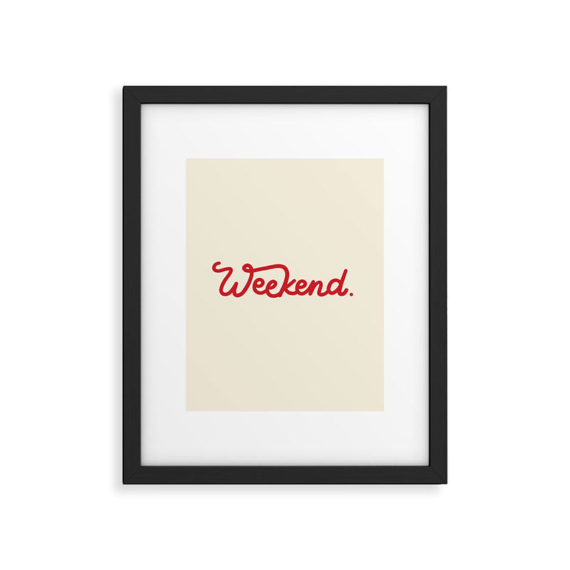 weekend in red Framed Art Print Gallery Image 6