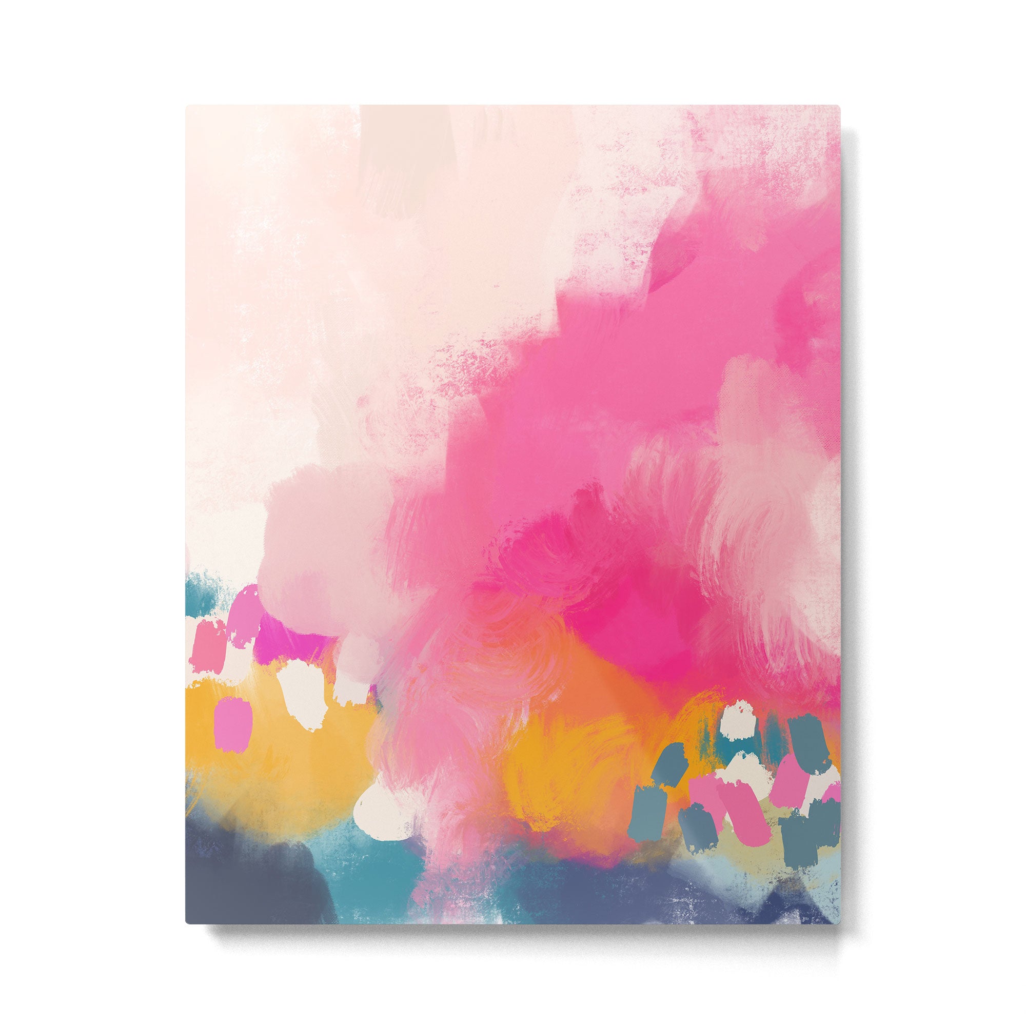 Pink reflection-abstract- pink, blue ,orange Metal Print Gallery Image 6