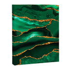 Abstract Green And Gold Emerald Marble Landscape  Canvas Print Gallery Image 8
