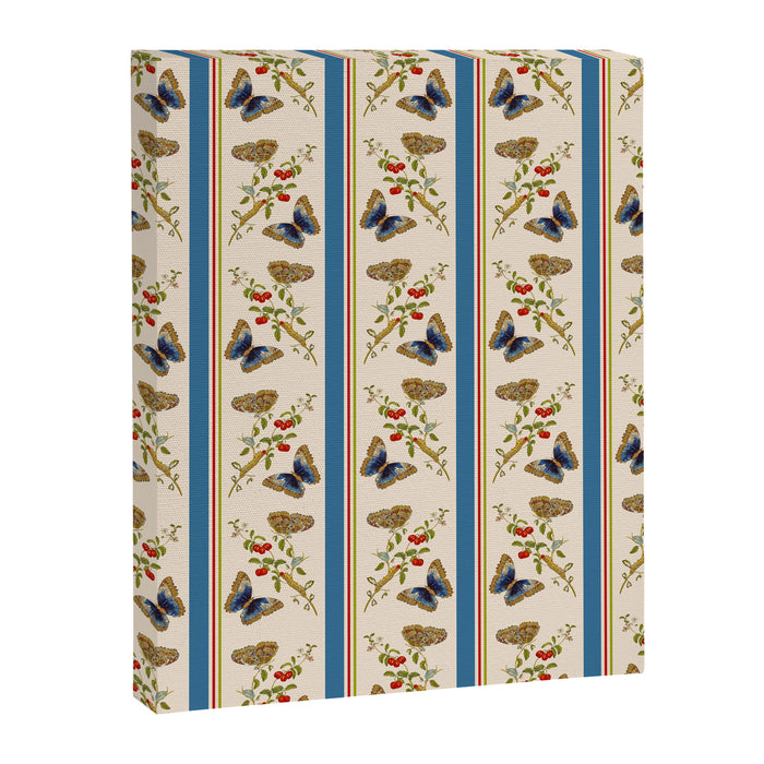 Antique Napoleonic Toile With Stripes And Butterflies Canvas Print Gallery Image 1