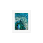 Aqua turquoise agate mineral gem stone Art Print Gallery Image 1