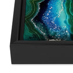 Aqua turquoise agate mineral gem stone Framed Canvas Print Gallery Image 3