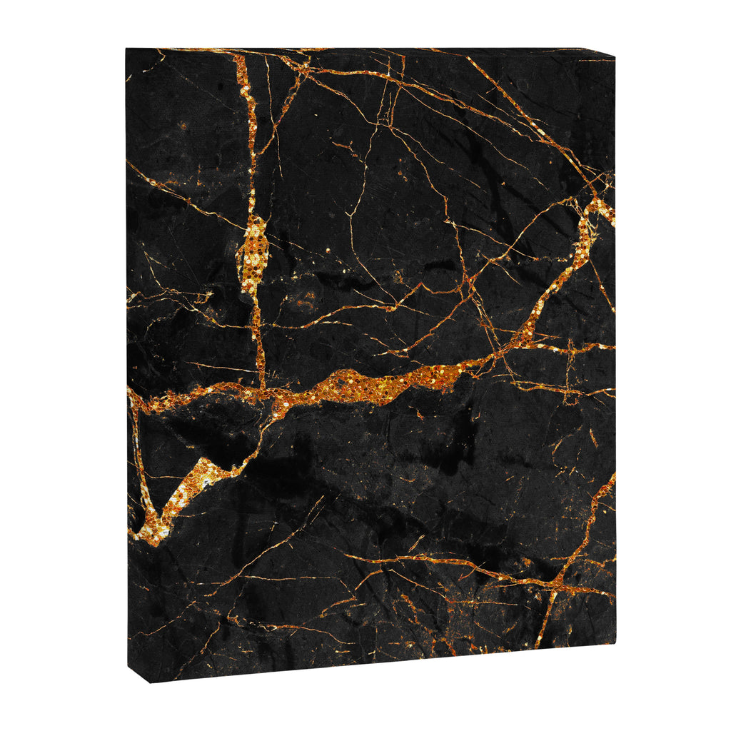Black Malachite Marble With Gold Veins Canvas Print Gallery Image 8