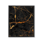 Black Malachite Marble With Gold Veins Framed Canvas Print Gallery Image 8