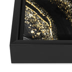 Black Night Glamour Marble Landscape Framed Canvas Print Gallery Image 3