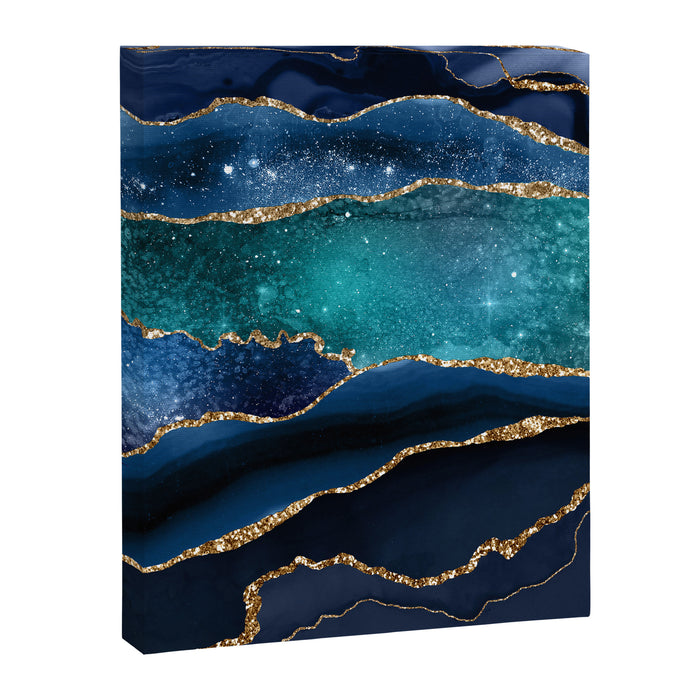 Blue Night Galaxy Marble Canvas Print Gallery Image 1