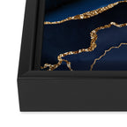 Blue Night Galaxy Marble Framed Canvas Print Gallery Image 3