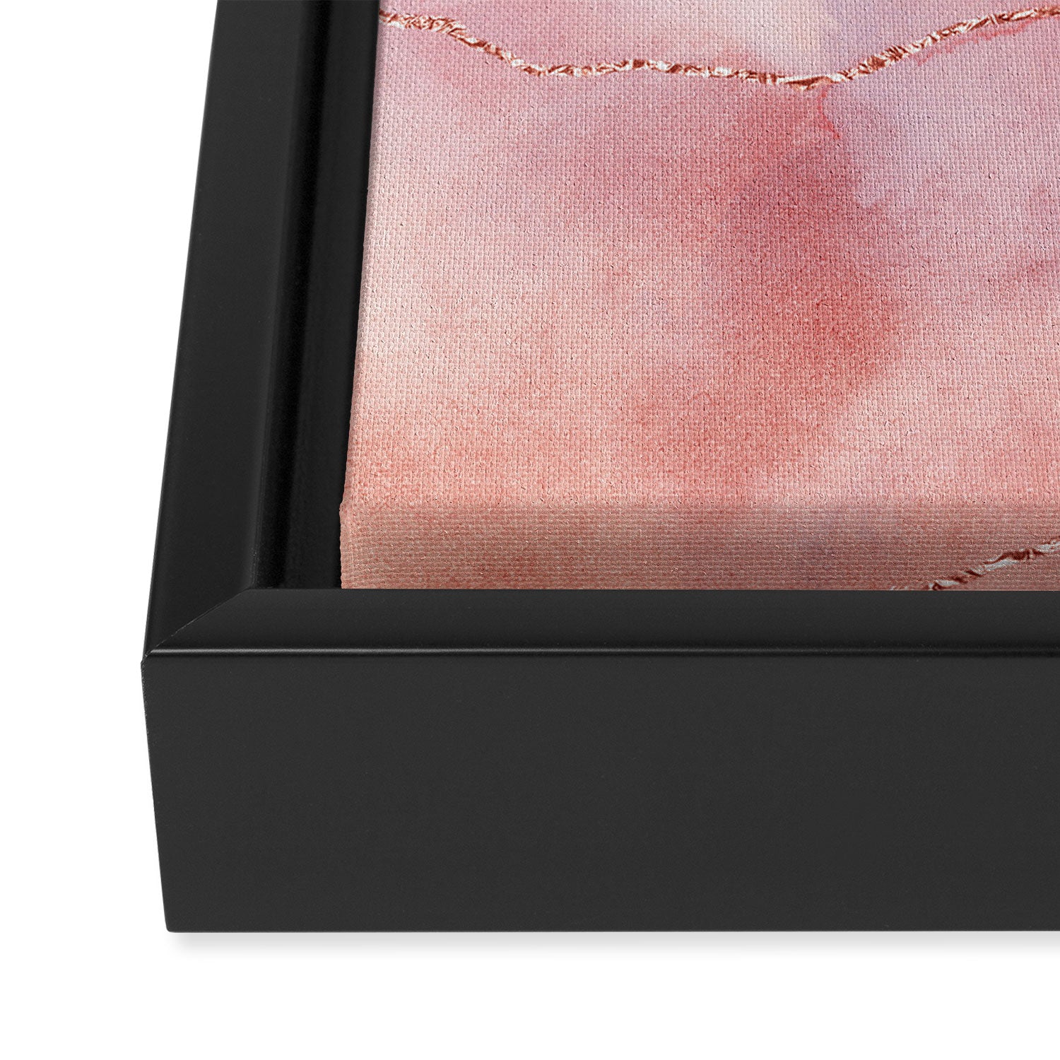 Blush and Purple Sky with Rose gold flashes Framed Canvas Print Gallery Image 3
