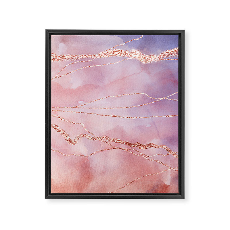 Blush and Purple Sky with Rose gold flashes Framed Canvas Print Gallery Image 8