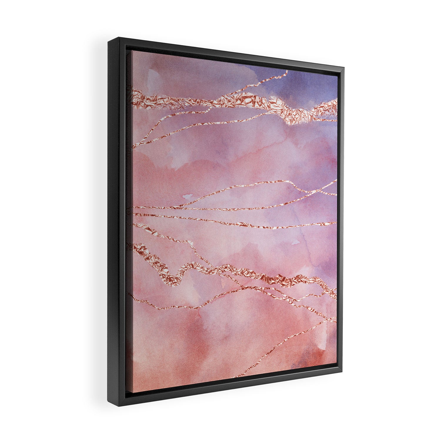 Blush and Purple Sky with Rose gold flashes Framed Canvas Print Gallery Image 2