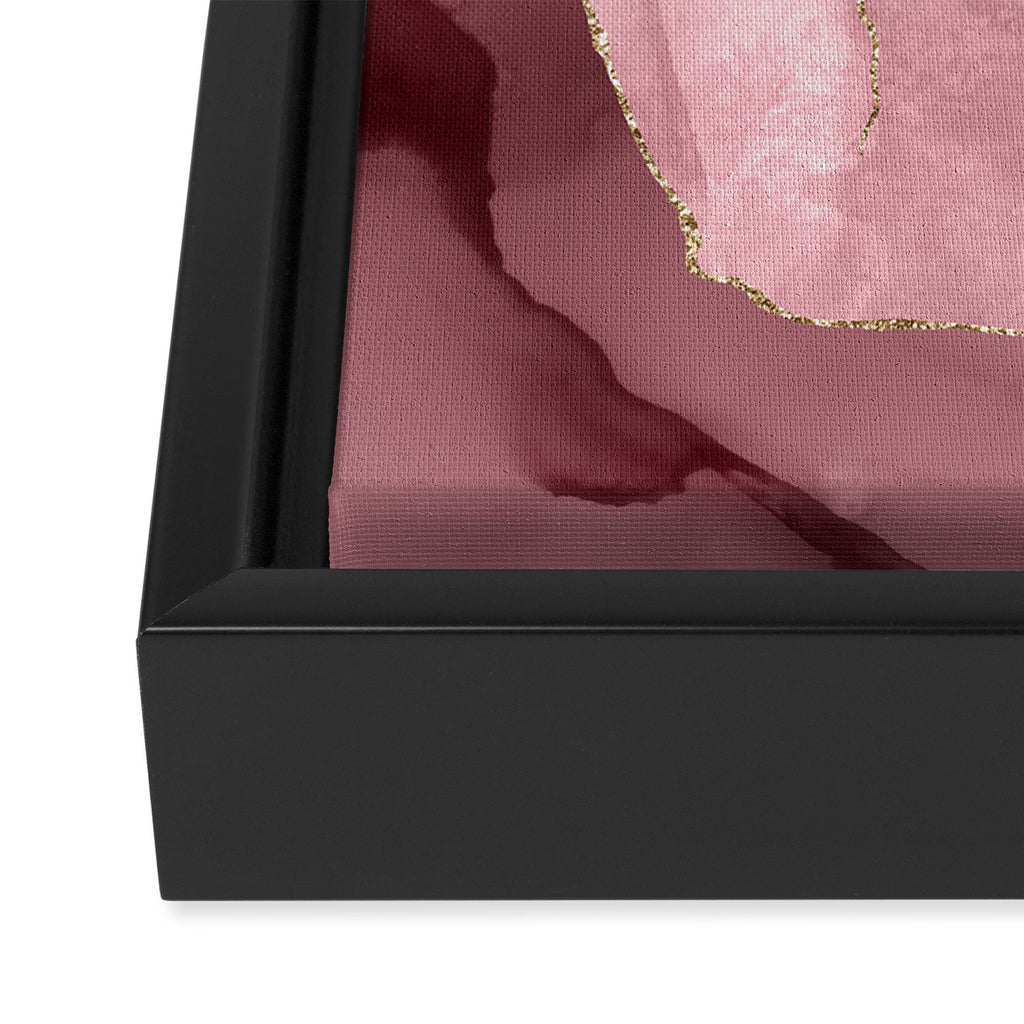 Blush Marble Art Landscape Framed Canvas Print Gallery Image 3