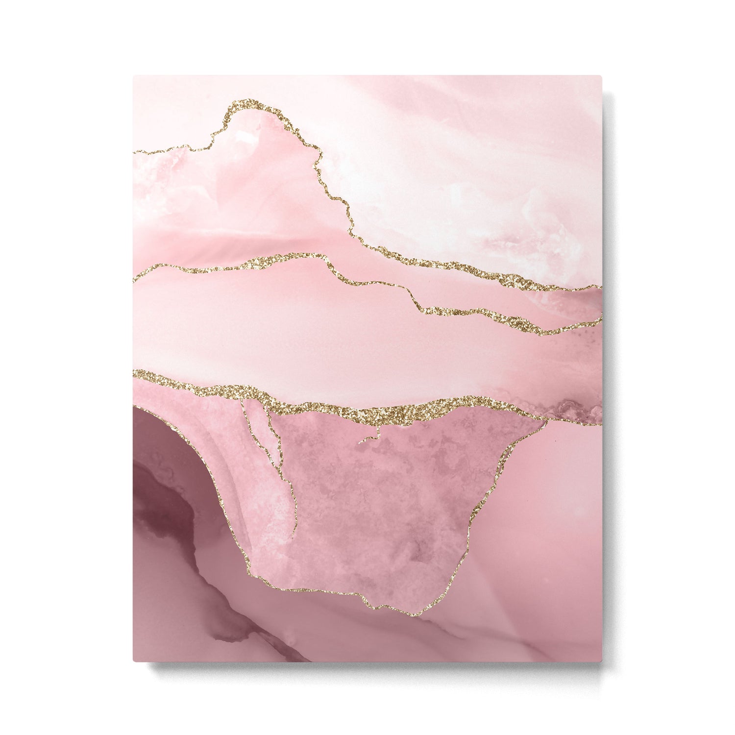 Blush Marble Art Landscape Metal Print Gallery Image 6