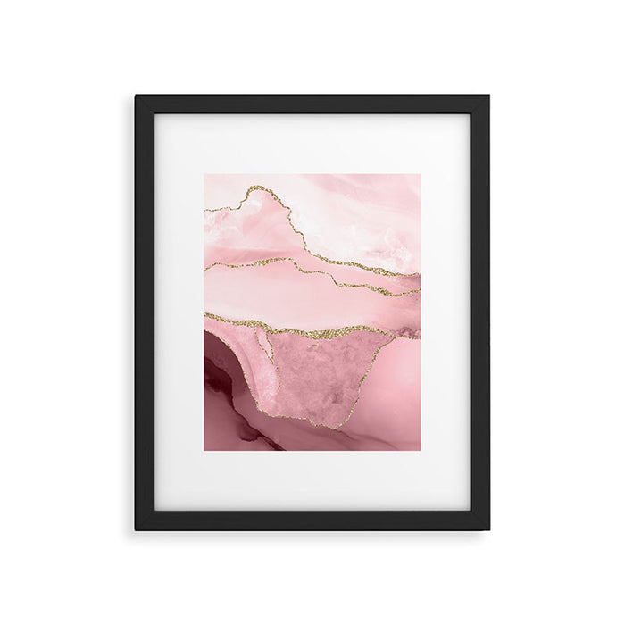 Blush Marble Art Landscape Framed Art Print Gallery Image 1