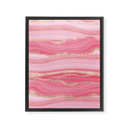 Blush Pink And Gold Marble Stripes Framed Canvas Print Gallery Image 8