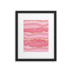 Blush Pink And Gold Marble Stripes Framed Art Print Gallery Image 4