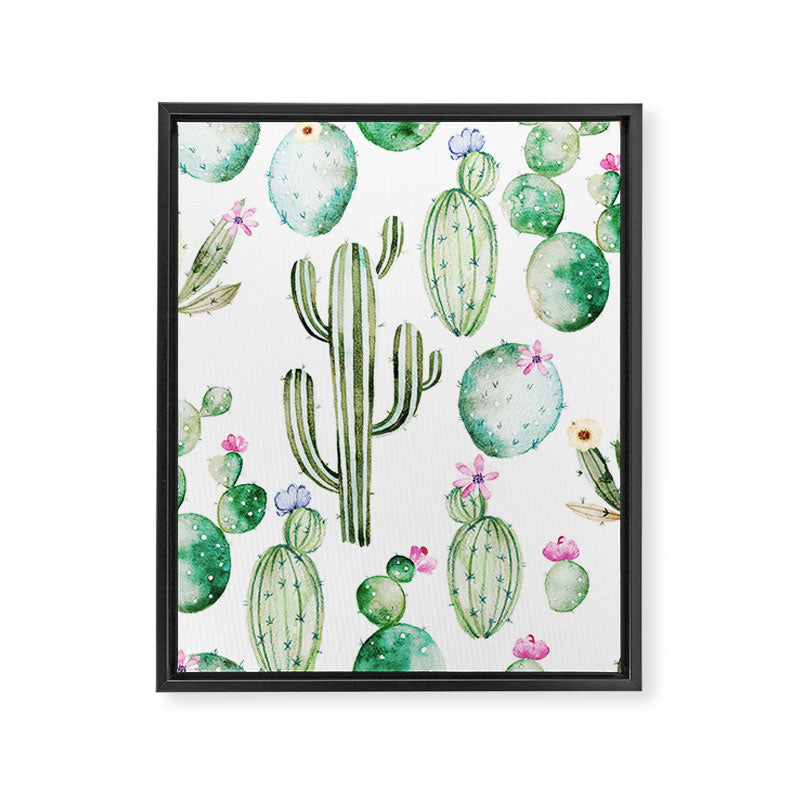 Cactus Summer Garden Framed Canvas Print Gallery Image 8