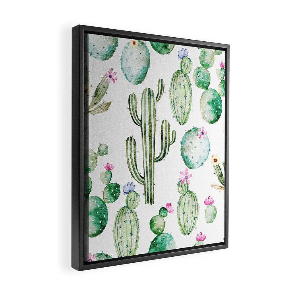 Cactus Summer Garden Framed Canvas Print Gallery Image 2
