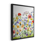 Colorful Midsummer Scandinavian Wildflowers Meadow  Framed Canvas Print Gallery Image 2