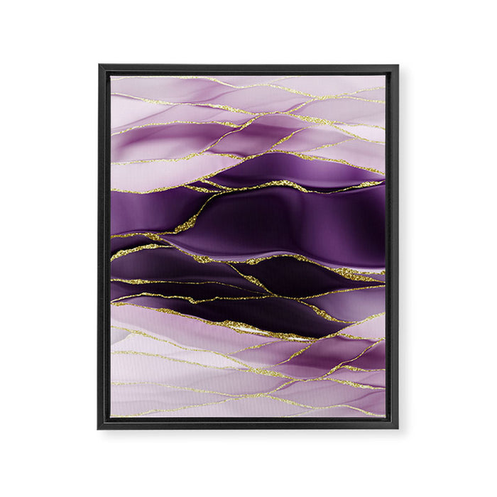 Day And Night Purple Marble Landscape Framed Canvas Print Gallery Image 1