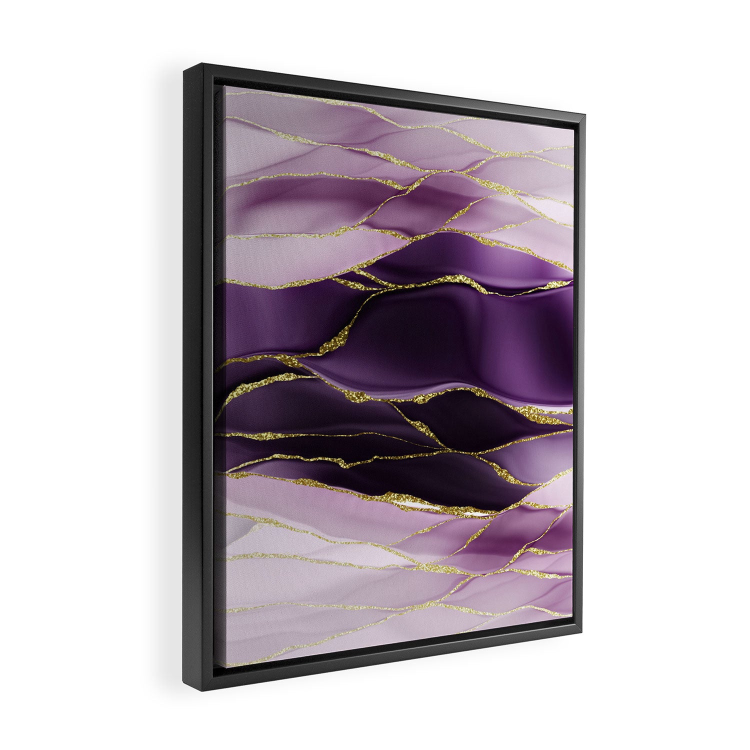 Day And Night Purple Marble Landscape Framed Canvas Print Gallery Image 2