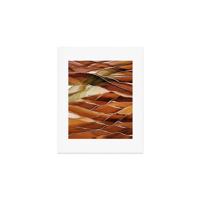Desert Hot Copper Marble Landscapes Art Print Gallery Image 1