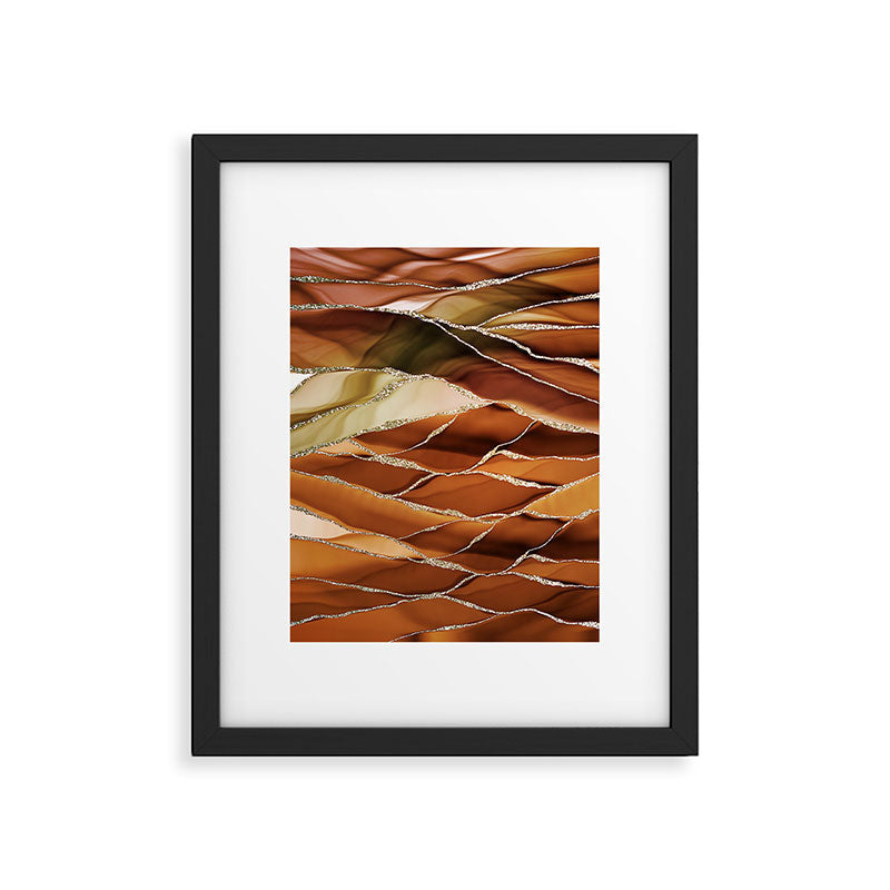 Desert Hot Copper Marble Landscapes Framed Art Print Gallery Image 5