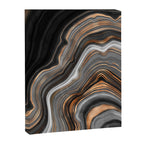 Elegant black marble with gold and copper veins Canvas Print Gallery Image 8