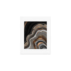Elegant black marble with gold and copper veins Art Print Gallery Image 1