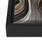 Elegant black marble with gold and copper veins Framed Canvas Print Gallery Image 3