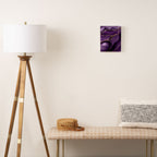 Glamour Purple Bohemian Watercolor Marble With Glitter Veins Canvas Print Gallery Image 2