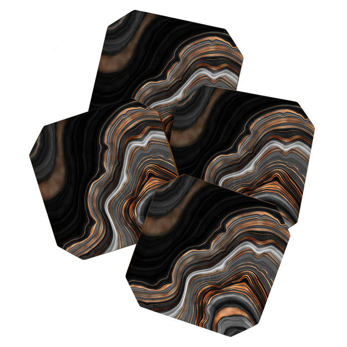 Glowing Marble Waves  Coaster Gallery Image 1